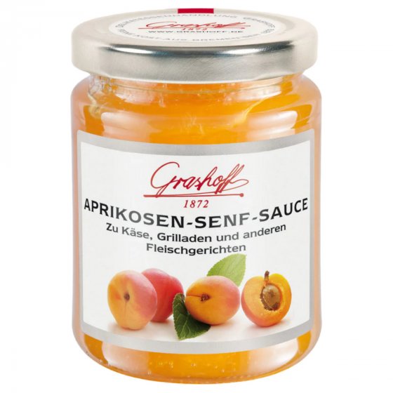 Grashoff Aprikosen Senf Sauce für Fleischgerichte 200ml 3er Pack 