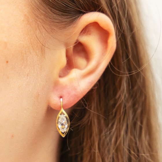 Ohrringe Gold 333 mit Zirkonia weiß 