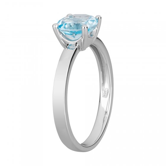 Ring Gold 585 mit Blautopas (beh.) Sky blue 