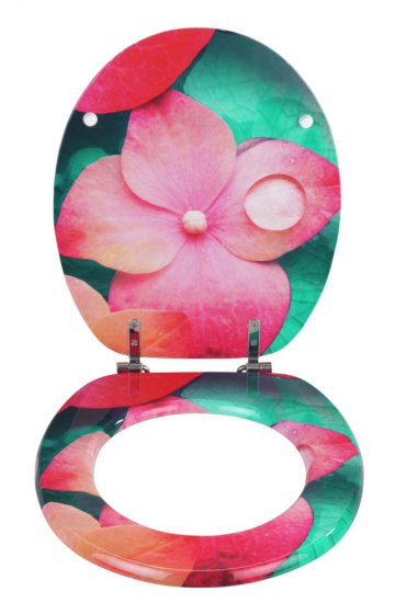 WC-Sitz MDF Mod. Flower, foliert und feuchtigkeitsresistent