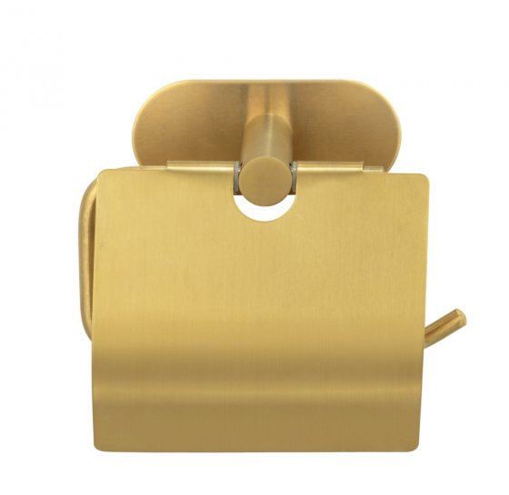 Turbo-Loc® Toilettenpapierhalter mit Deckel Mod. Orea Gold Matt, Befestigen ohne bohren 
