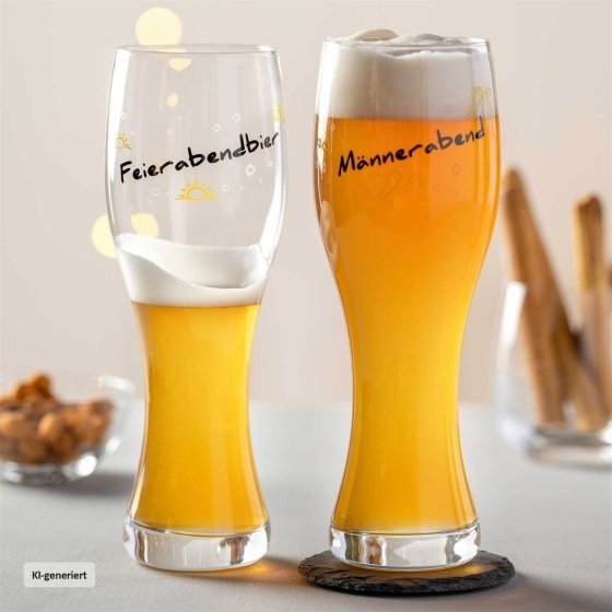 Weizenbierglas 500 ml 'Männerabend' PRESENTE 