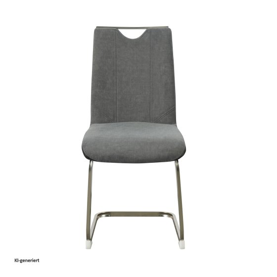Schwingstuhl Antikanthrazit/Grau 2er Set Emrys 