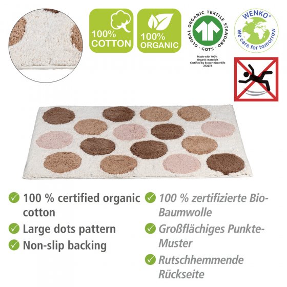 Badematte Mod. Tibet, aus 100 % zertifizierter Bio-Baumwolle