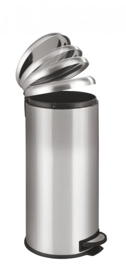 Treteimer Mod. Leman Easy Close Edelstahl 30L, mit herausnehmbarem Einsatz