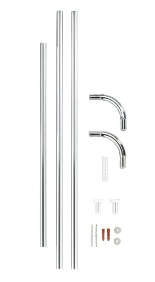 Winkelstange Universal Chrom, 3 verschiedene Kombinationsmöglichkeiten 