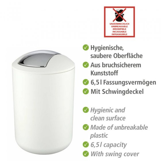 Kosmetikeimer Mod. Brasil Weiß L, 6,5 Liter