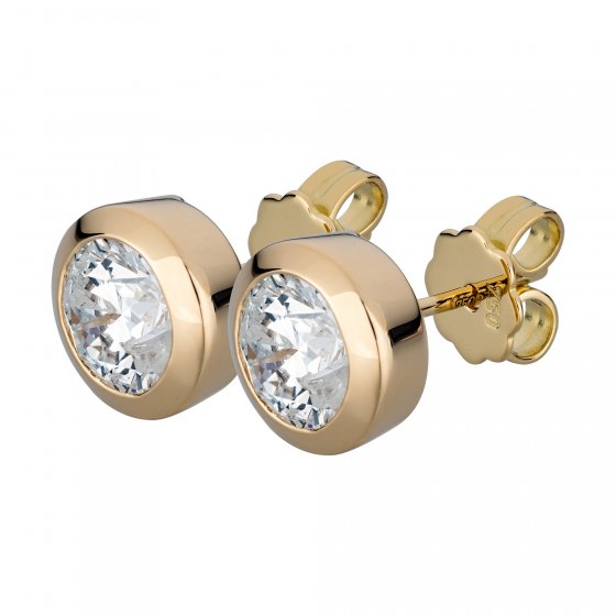 Ohrringe Gold 750 mit 2x Brillant zus. 2,00 ct. 