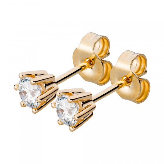 Ohrringe Gold 750 mit 2x Brillant zus. 0,50 ct. 