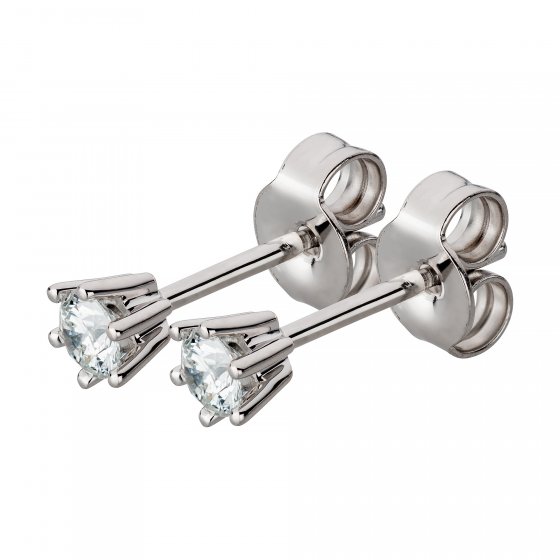 Ohrringe Gold 750 mit 2x Brillant zus. 0,25 ct. 