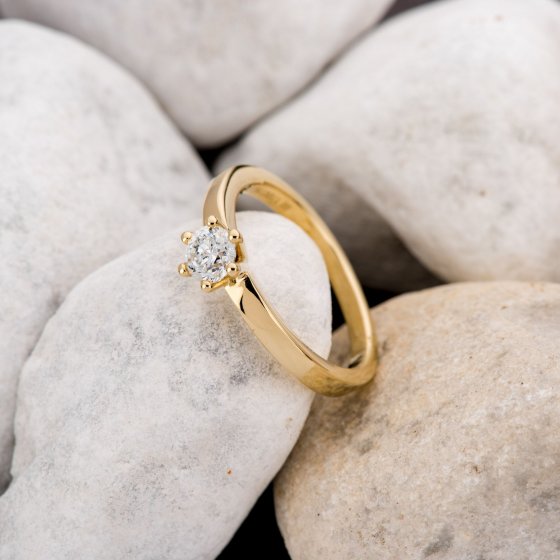 Ring Gold 585 mit natürlichem Brillant 0,50ct. 
