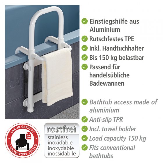 Badewannen-Einstiegshilfe Mod. Secura Weiß, belastbar bis 150 kg