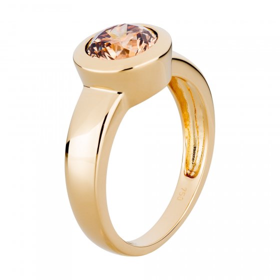 Ring Gold 750 mit natürlichem leicht braunen Brillant 2,0 ct. 