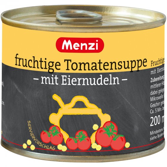 Menzi fruchtige Tomatensuppe mit Eiernudeln vegetarisch 1000ml 