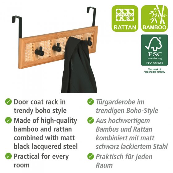 Türgarderobe Mod. Allegre, aus Bambus und Rattan 