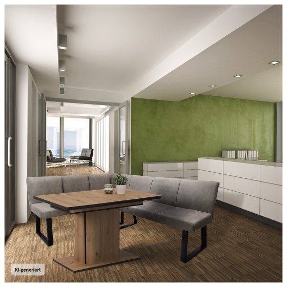 Eckbank 152 x 192 cm Vemal kurzer Schenkel links 