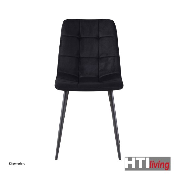 Stuhl Mesa Velvet Schwarz 