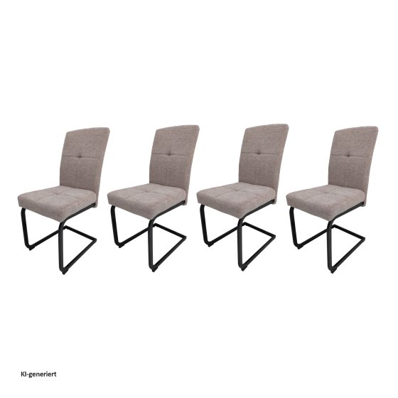 Schwingstuhl 4er Set Kinsey Braun 