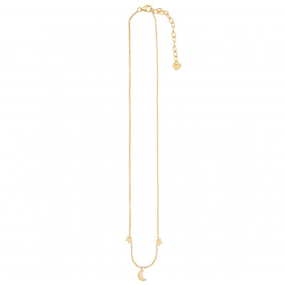 Collier 925 Sterling Silber vergoldet Mond Sterne 