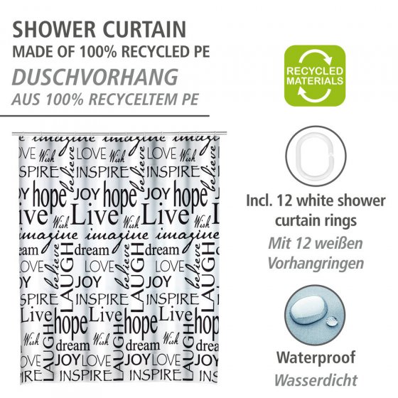 Duschvorhang Mod. Live, 180 x 200 cm 