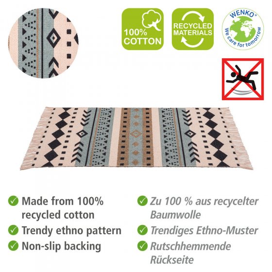 Badematte Mod. Bere, aus zertifizierter, recycelter Baumwolle 