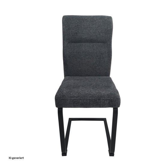 Schwingstuhl Liron Anthrazit 2er-Set 