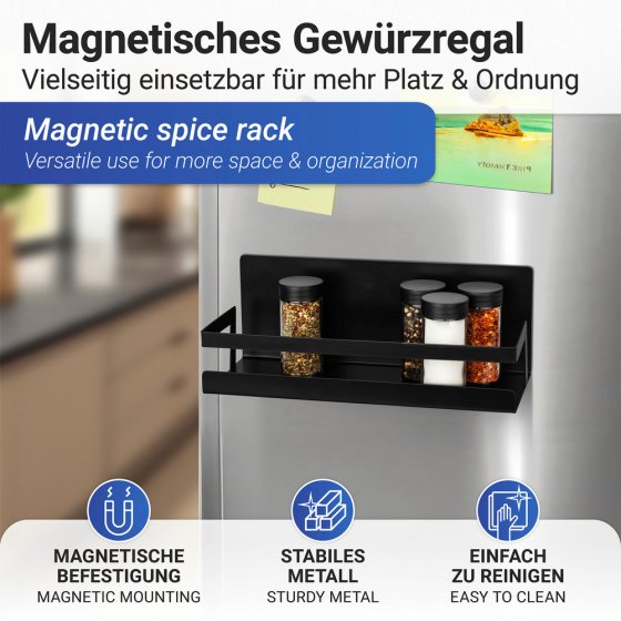 Magnetisches Gewürzregal Mod. Ima , aus pulverbeschichtetem Metall 