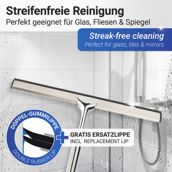 Badezimmerwischer Mod. Terni Plus, mit Turbo-Loc® Wandbefestigung