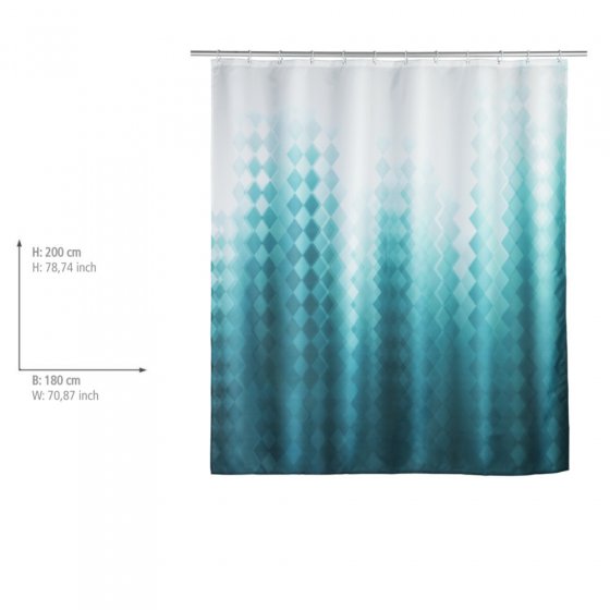 Duschvorhang Mod. Tullin, Textil (Polyester), 180 x 200 cm, waschbar 