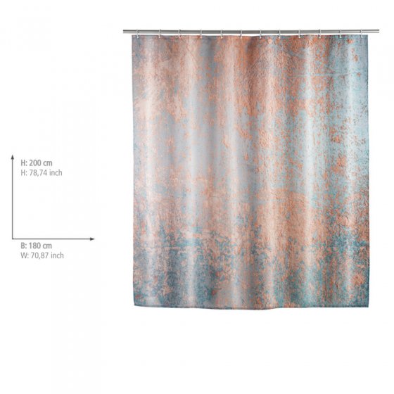Anti-Schimmel Duschvorhang Mod. Agate, Textil (Polyester), 180 x 200 cm, wasserabweisend, waschbar