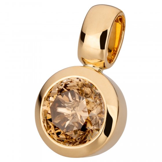 Anhänger Gold 750 mit natürlichem Brillant 2,0 ct. 