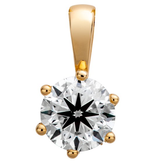 Anhänger mit Kette 750/- Gelbgold 1 Brillant 1,0 ct. 