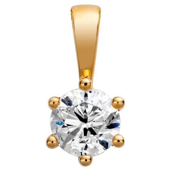 Anhänger mit Kette 750/- Gelbgold 1 Brillant 0,50 ct. 