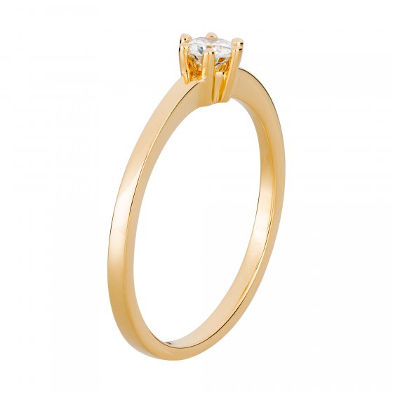 Ring Gold 750 mit natürlichem Brillant 0,25ct. 