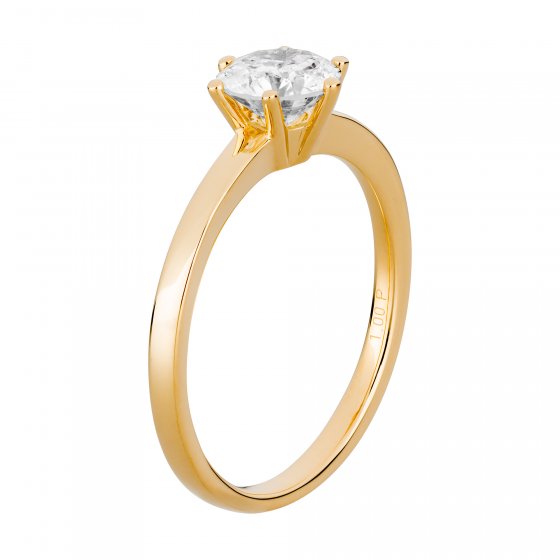 Ring Gold 750 mit natürlichem Brillant 1,00ct. 
