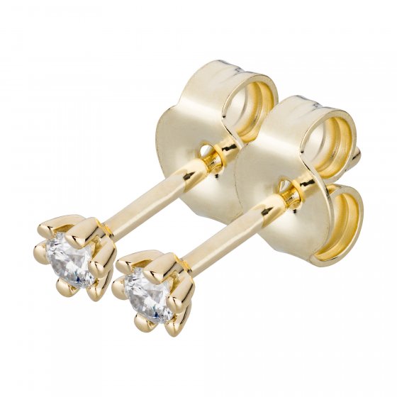 Ohrringe Gold 585 mit 2x Brillant zus. 0,10ct. 