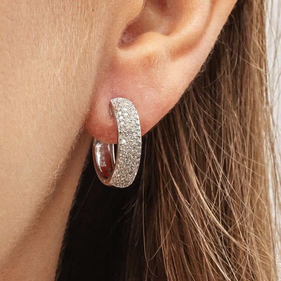 Ohrringe Gold 585 mit 130x Diamant zus. 0,50ct. 