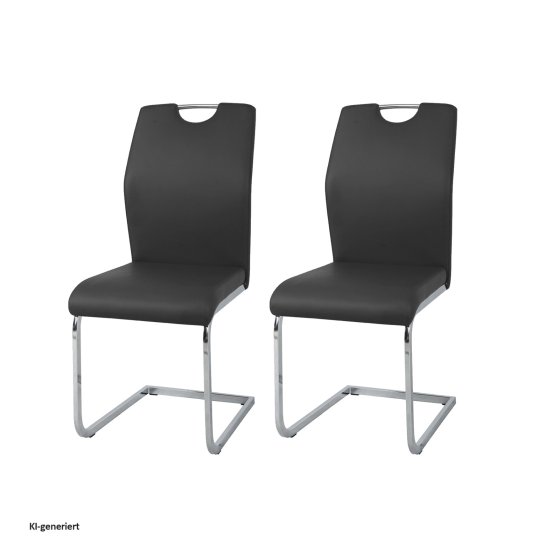 Esszimmerstuhl 2er Set Schwarz Nelly 