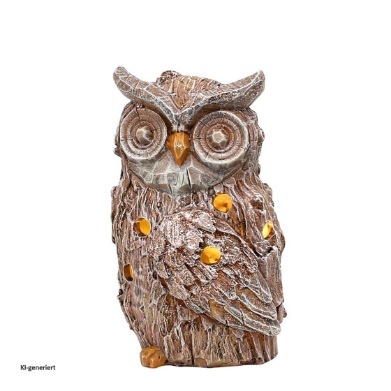 LED Eule mit Glitter 