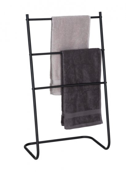 Handtuchständer Mod. Aracena Schwarz, aus Metall 