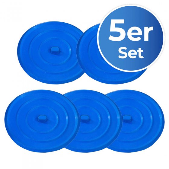 Abfluss-Stöpsel Universal, 5er Set, passt in alle Standardwannen und Spülbecken 