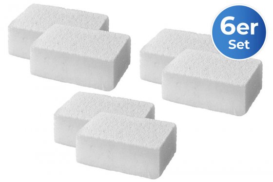 Anti-Krusten-Stein, 6er Set, aus innovativer Glasstruktur 