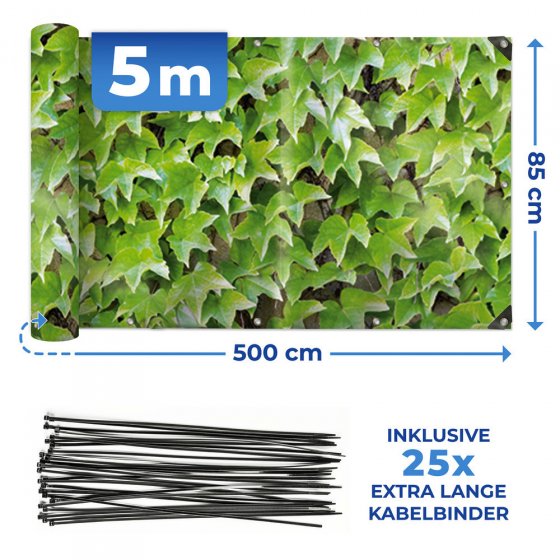 Balkon-Sichtschutz WILDER WEIN, UV- und witterungsbeständig 