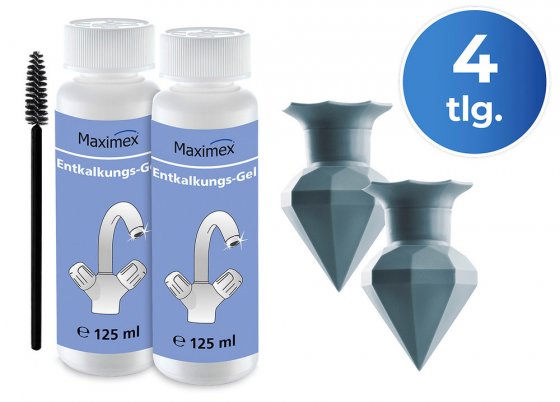 Entkalkungsset, 4-teilig, mit 2 x 125 ml Entkalkungsgel 