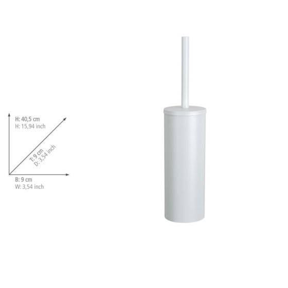 WC-Garnitur Mod. Orea White matt, freistehend, aus rostfreiem Edelstahl 