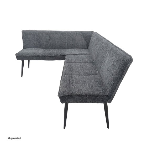 Eckbank 154 x 195 cm Anthrazit Mesilla kurzer Schenkel links 