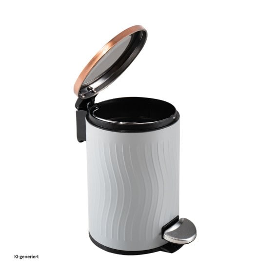 Treteimer 3 Liter Grau Kupfer 
