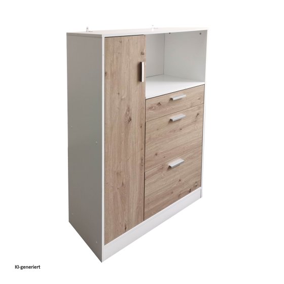Küchenschrank Weiß Artisaneiche Blanca L 