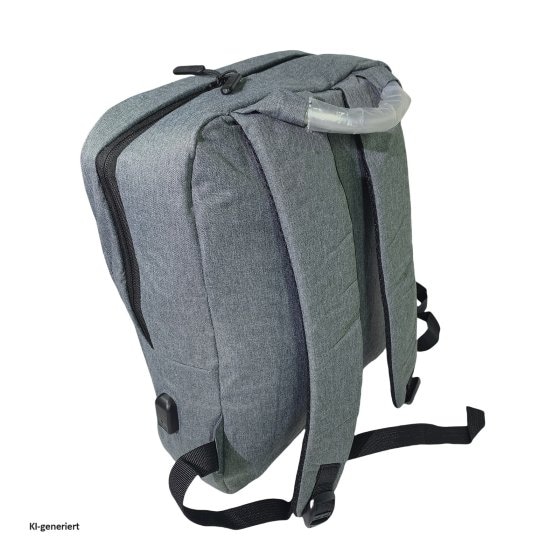Kompakter Rucksack mit USB und Laptopfach Alltag, Schule, Uni oder Büro 