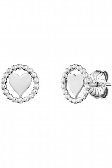 Ohrstecker 925/- Sterling Silber rhodiniert Herz 
